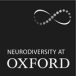 Neurodiversity at Oxford logo with infinity symbol beside it.
