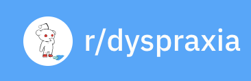 Reddit mascot with his hand over his mouth deep in thought. Right beside them is the words r/dyspraxia signifying that this is the reddit dyspraxia discussion